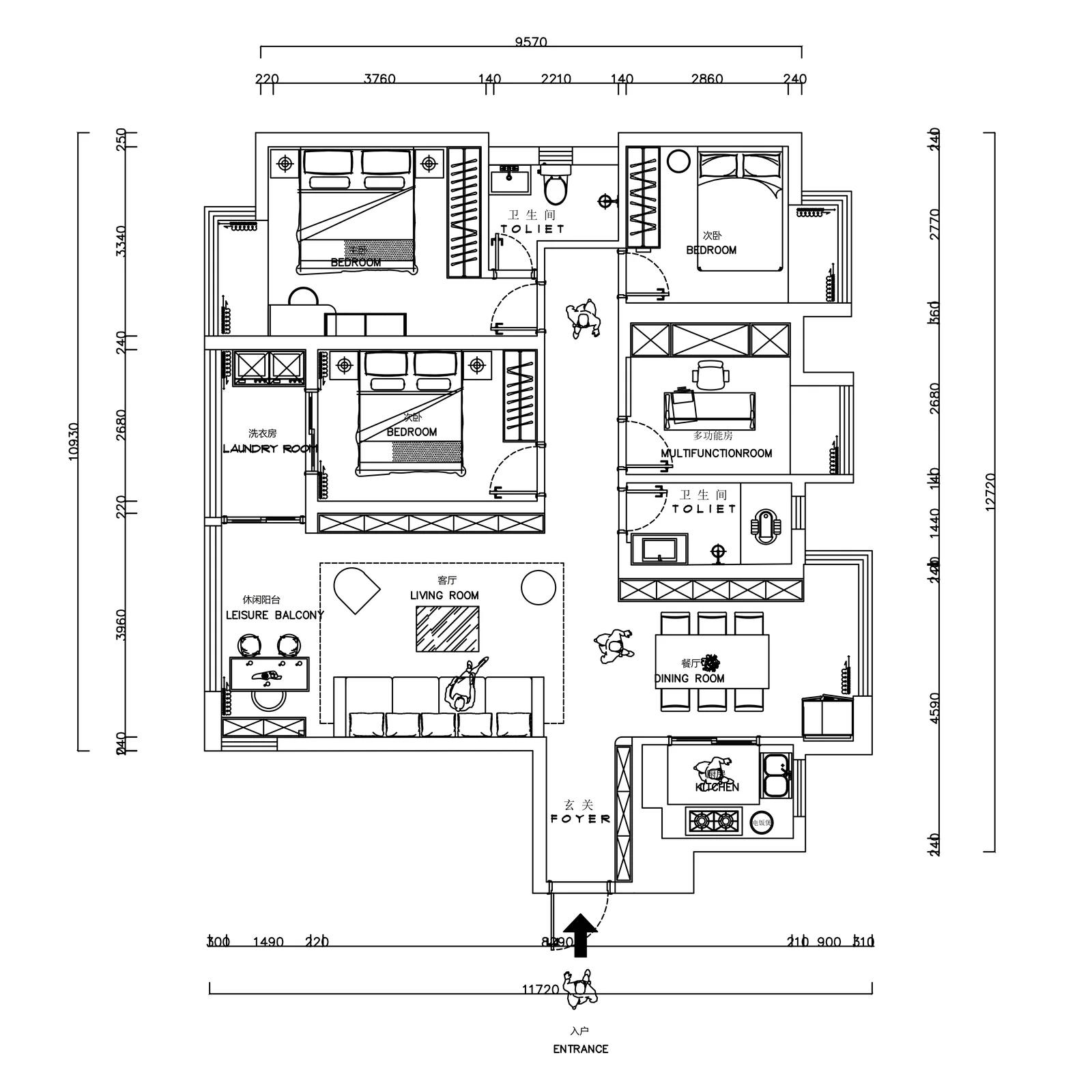 住宅 CAD 平面图
